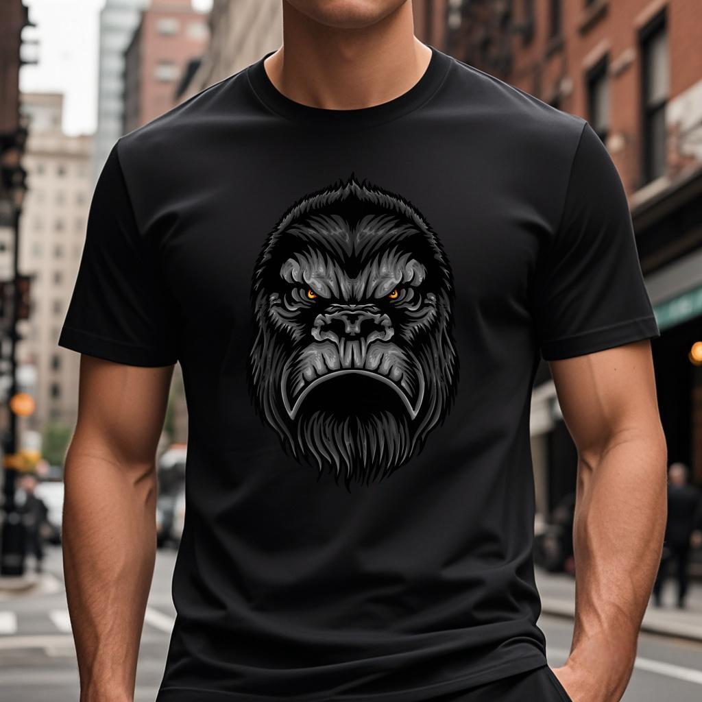 black Cotton White Round collar Short sleeve T Shirts S-3XL crow Wolf Men