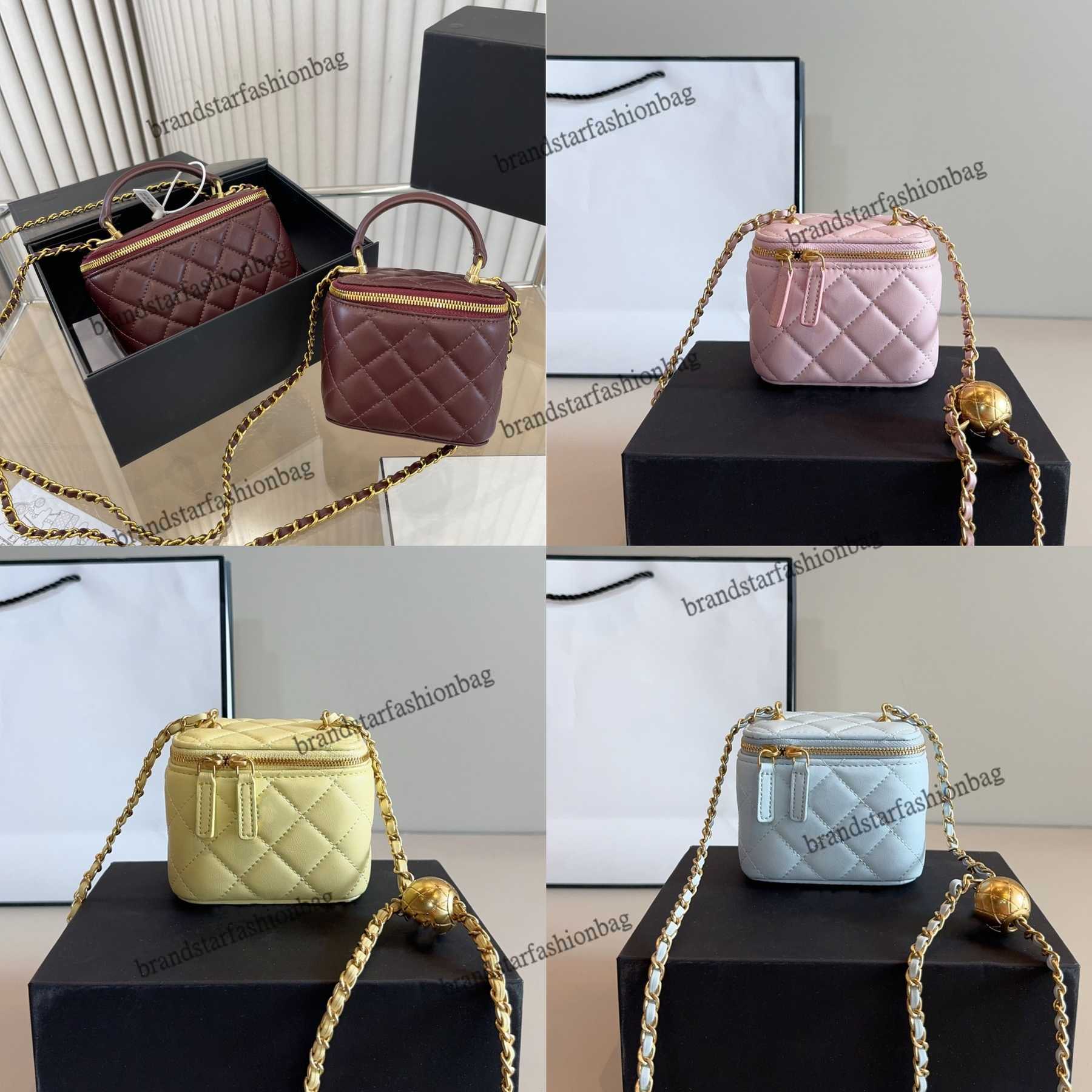 Shoulder Bags cases Makeup bag Women Crossbody Handbags Designer Luxury red Mini Portable Box Cosmetic Lipstick Bag Sheepskin Black Ladies Fashion Small Big Purses