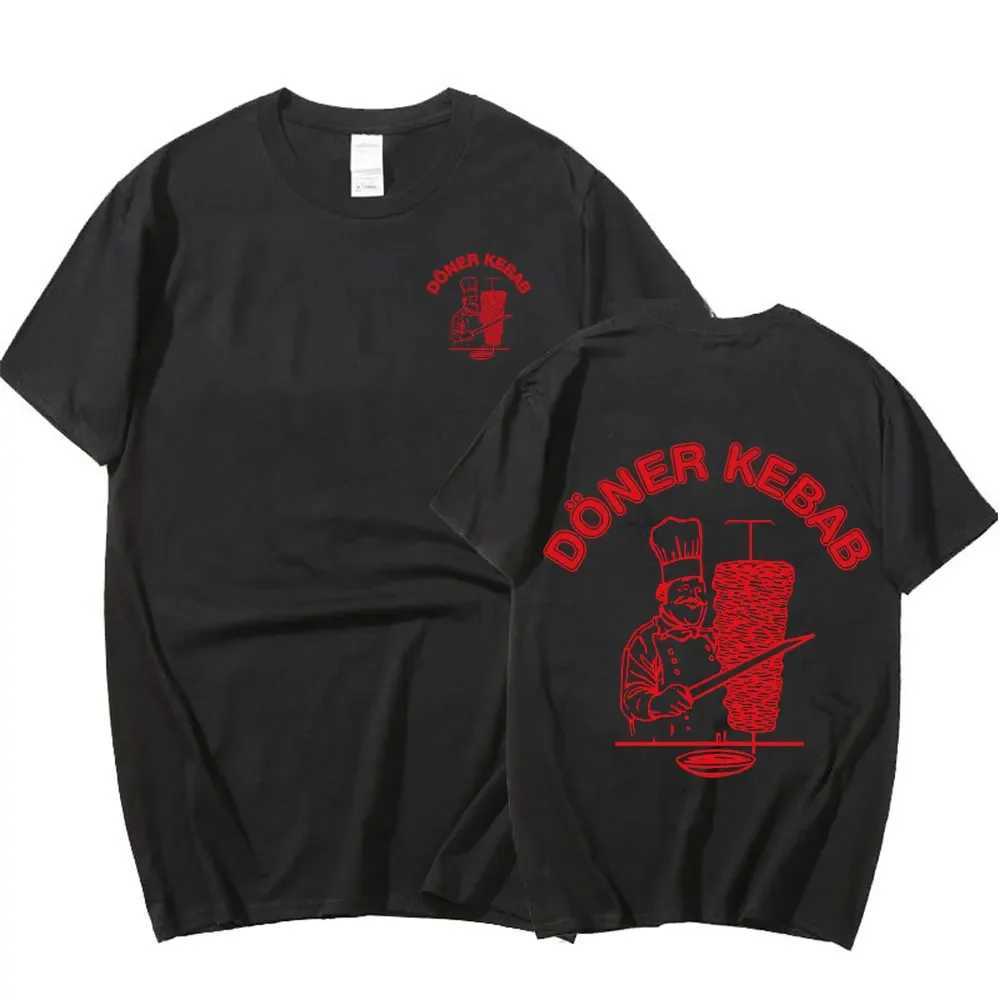 Doner Kebab T Shirt Funny Graphic T-shirt Mens Cotton Oversized Short Sleeve T-Shirts Gothic Harajuku Summer Unisex Streetwear M250521