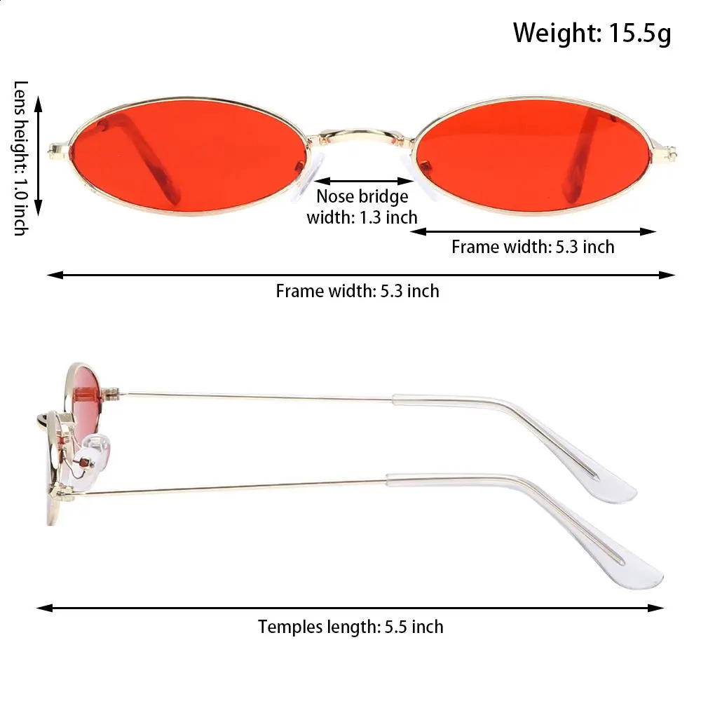 Retro Small Oval Sunglasses Vintage Shades Sunglasse 2023 for Men Women Eyeglasses 90s Street Style Sun Glasses 250519z
