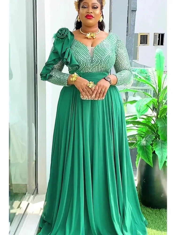 Elegant African Dresses for Women Africa Clothing Plus Size Turkey Wedding Party Long Dress Dashiki Ankara Outfits Robe 250520