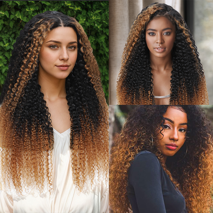 18-30 inches 13x6 1B/30 # lace front waterwave wig for human | Women's curly wig human hair with free stitching and natural hairline