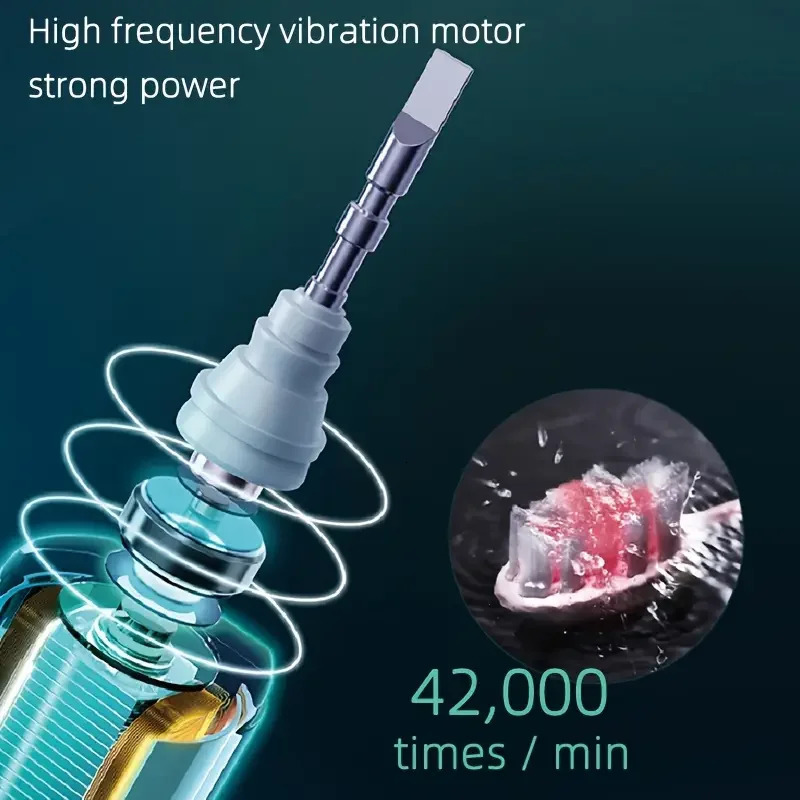 Electric Toothbrush Rotary Cleaning Teeth Brush Waterproof Electronic Tooth and Timer Rechargeable with 10 Head 250519