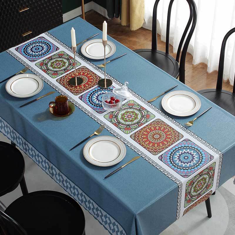 T0473 High-Quality Waterproof & Oil-Proof Washable Tablecloth for Coffee Tables
