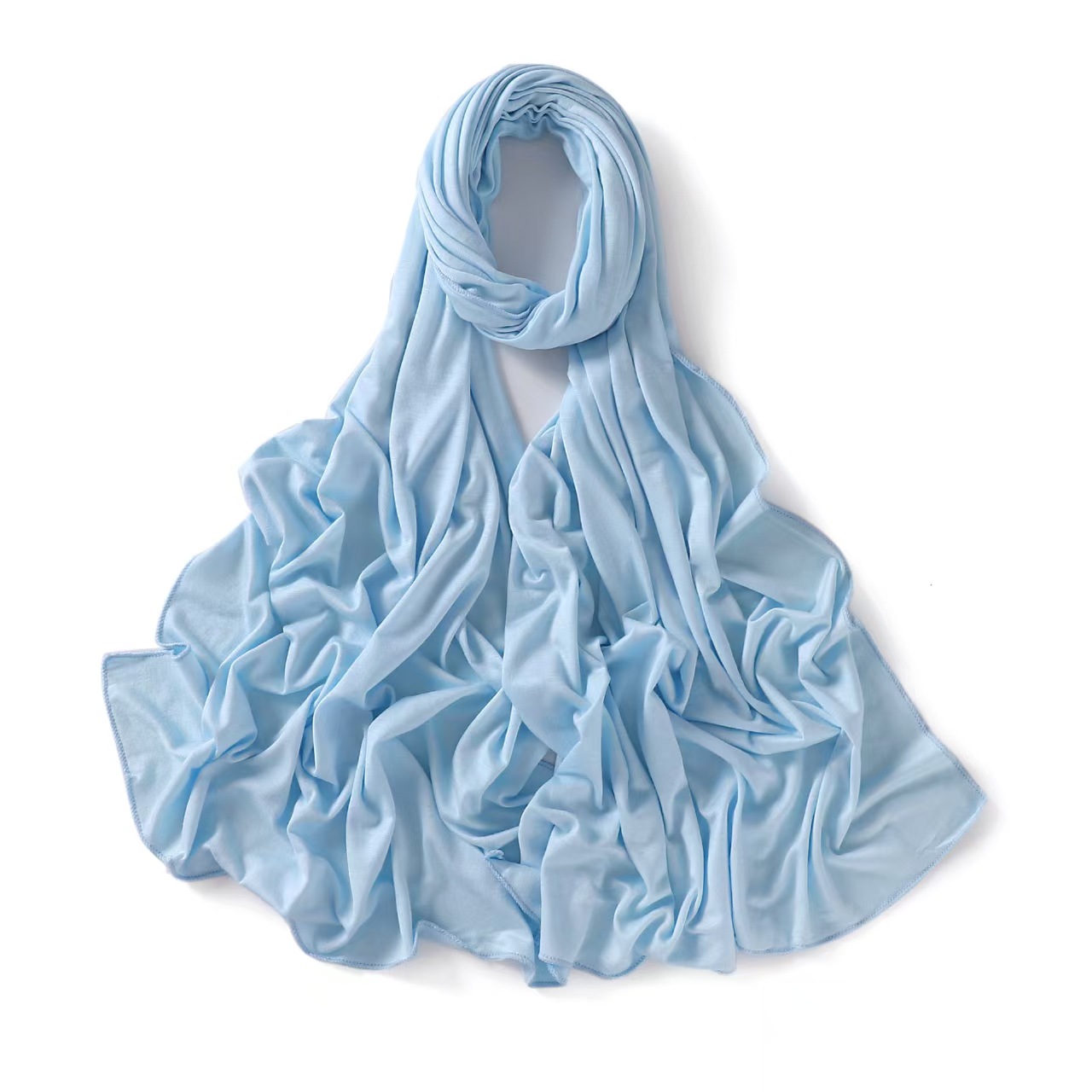 T767 solid color modal long scarf monochrome jersey veil mercerized cotton scarf headscarf