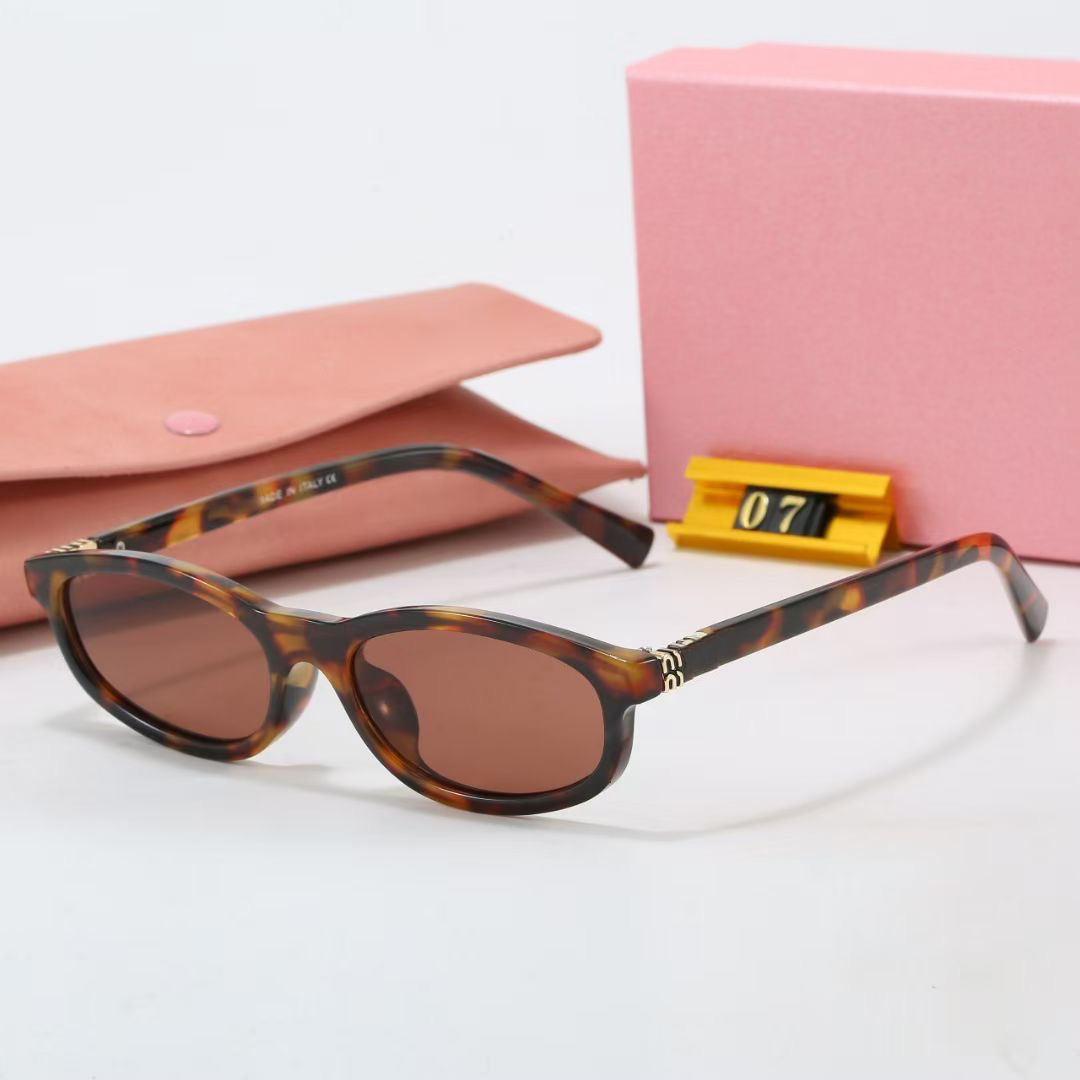 Designer Sunglasses For Women Men Beach Sun Glasses Trendy Classic Square Metal Legs Letter Design Cat Eye Top Quality Eyeglasses Oval Luxury Monogram Sunglasses 02