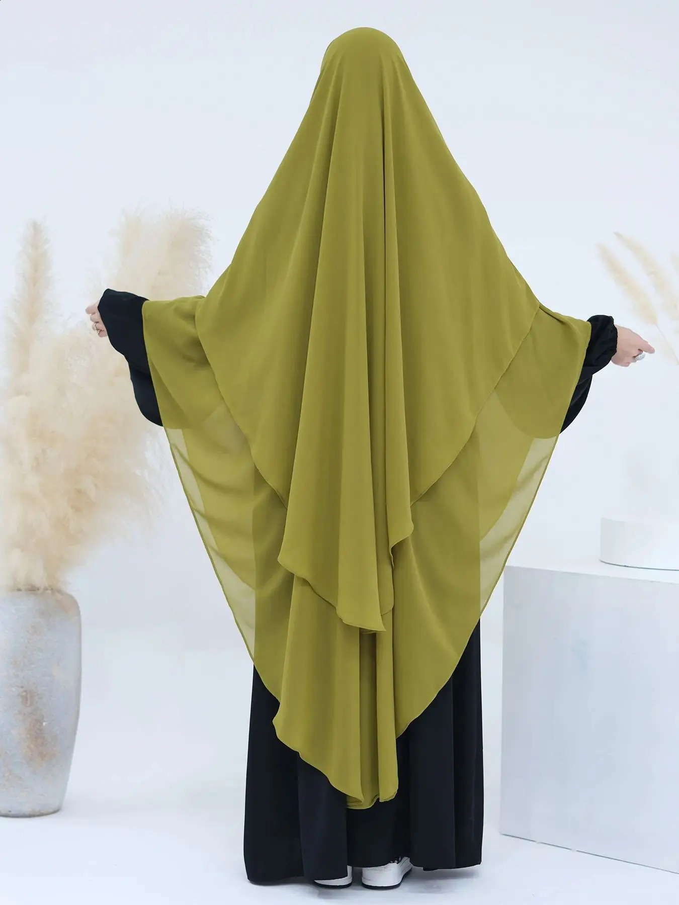 Chiffon Niqab Headscarf Khimar Abaya Damen Saudi Arabia Turkey Islam Muslim Hijab Dress Prayer Clothes Abayas For Women Ka 250520