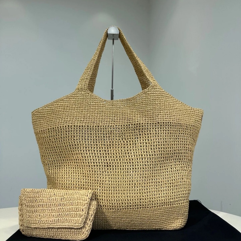 Summer tote bag designer woman handbag straw raffias weave beach totes khaki black white travel bags designer women bag plated gold letter popular xb227