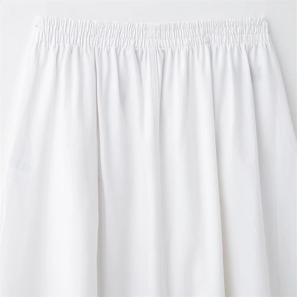 UNIZERA womens solid color pleated mid length skirt pocket decoration for spring and summer half 250513Z