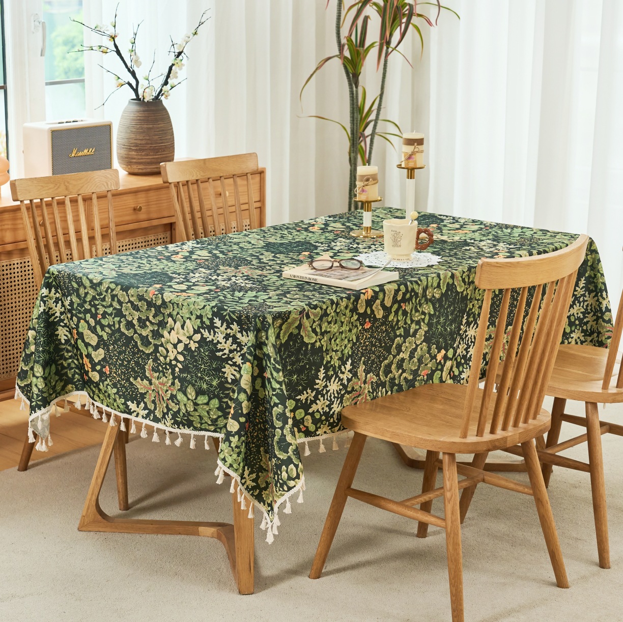 A715 Nordic tablecloth fabric imitation digital waterproof and oil-proof washable rectangular coffee table table mat tablecloth desk net red