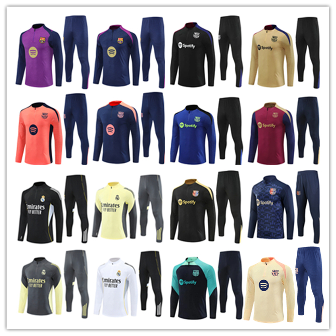 2025 2026 PEDRI barcalona TRACKSUIT Camisetas de Barcelonaes soccer training suit GAVI 24/25/26 Half Zip LEWANDOWSKI men and kids SET barcelone tracksuit outfit