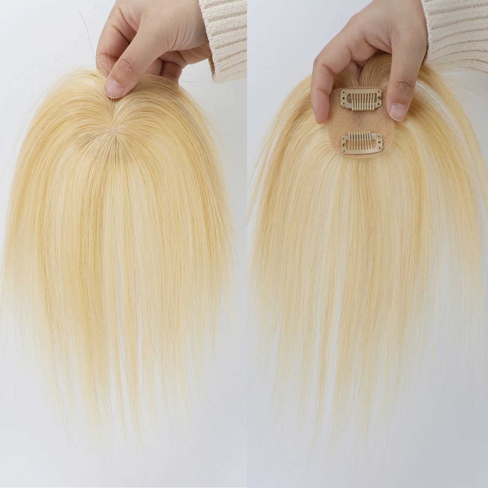 613 Remy 5x5cm Fringe Pieces 4D Air Bangs Silk Skin Base Topper Brazilian Human Hair Toupee15cm S25521