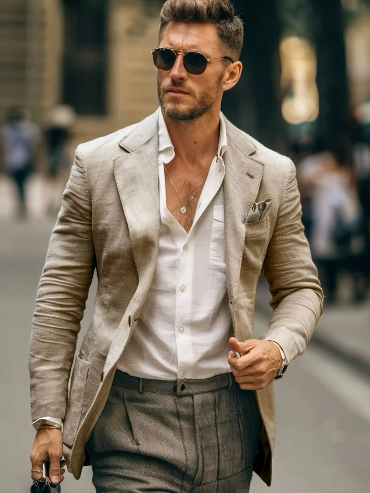 Casual Summer Linen Suit for Men Slim Fit Blazer Masculino High Quality Traje De Hombre Elegante Costume Tendances Tuxedo 250516