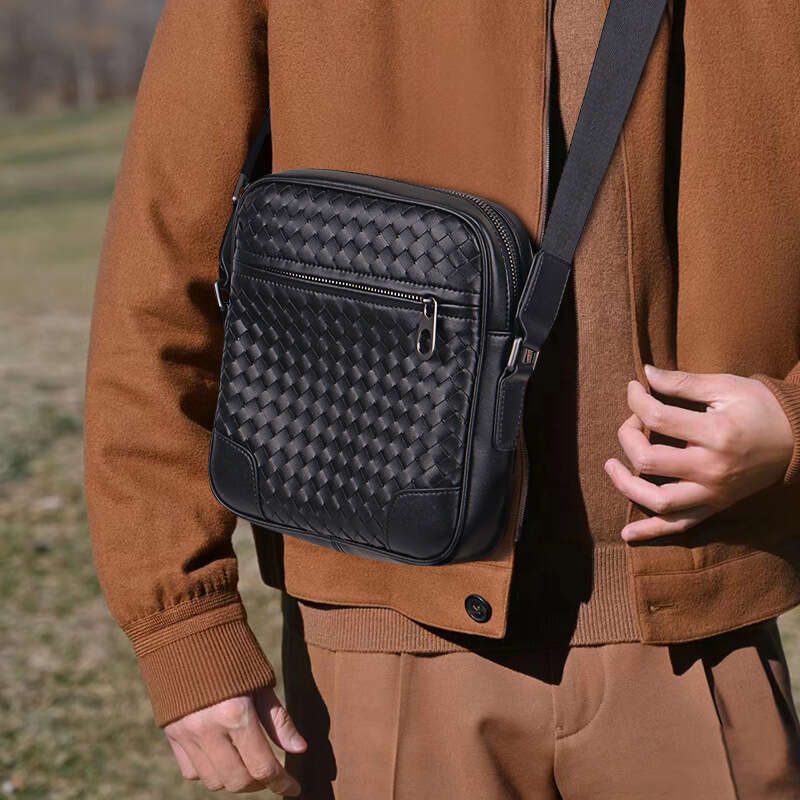 New crossbody woven men's camera mini small backpack large capacity phone bag