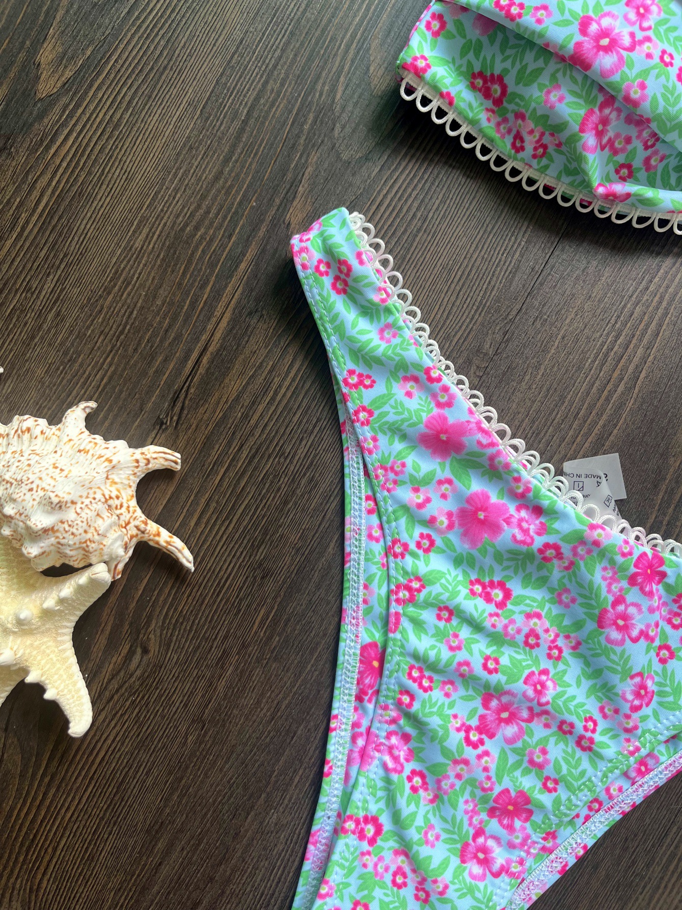 Women's Swimwear Floral Bikini Pink Bow Swimsuit Women Low Waist Bathing Suit 2025 Summer Biquini Bandage Beachwear Sexy