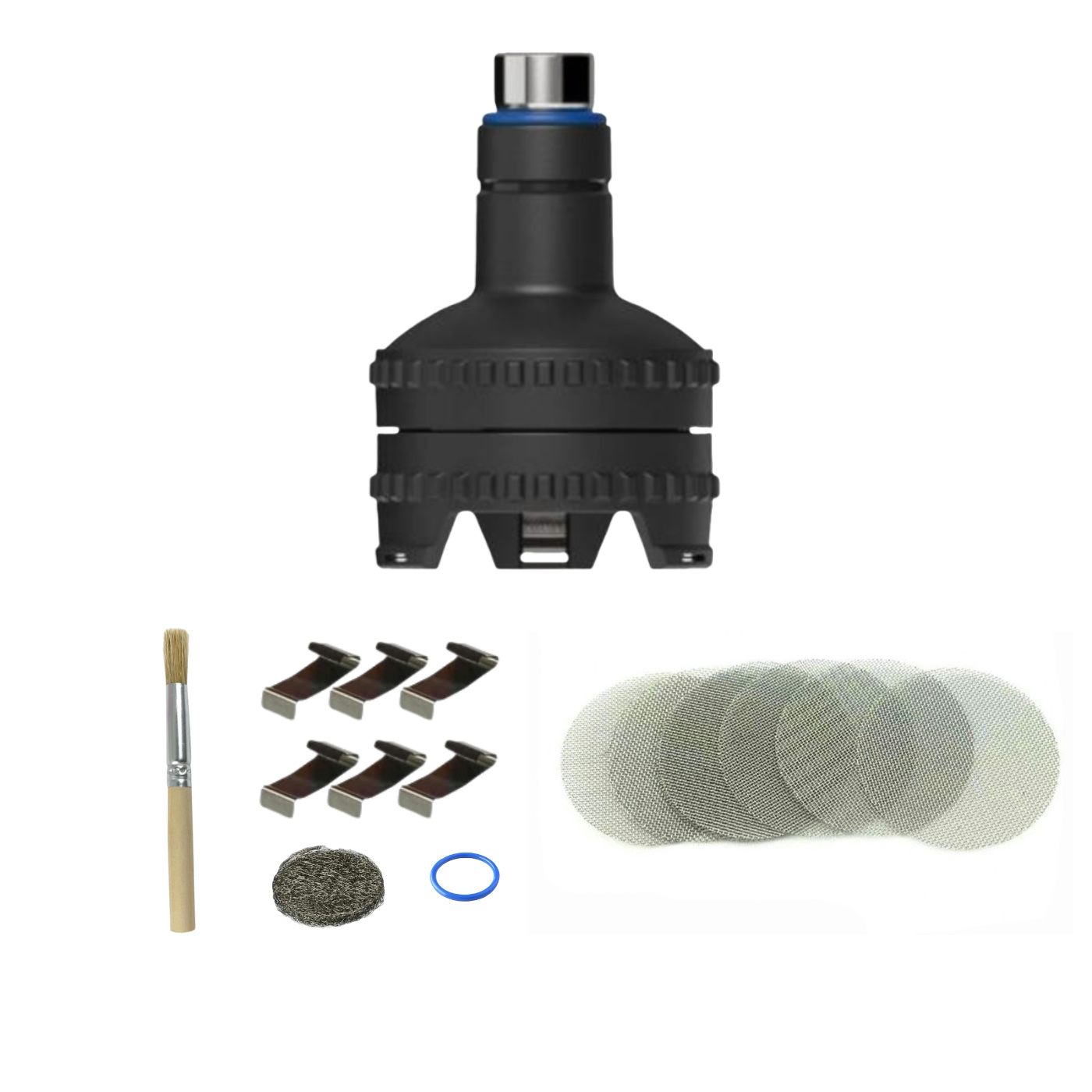 The filling chamber for Volcano Hybrid comes with 1 cleaning brush and some small accessories.