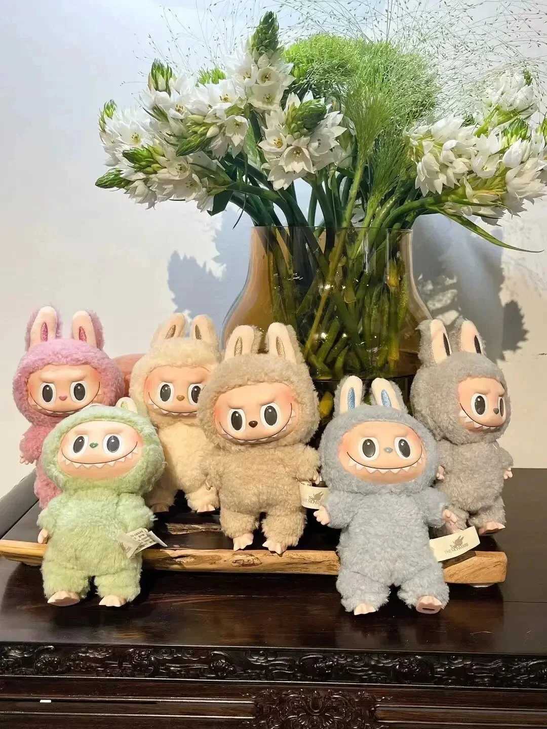 CUTE Labubu Heartbeat Macaron Face Series Blind Box Trendy Play Cute Handmade Model Mystery Box Collection Toy Birthday GiftT250522