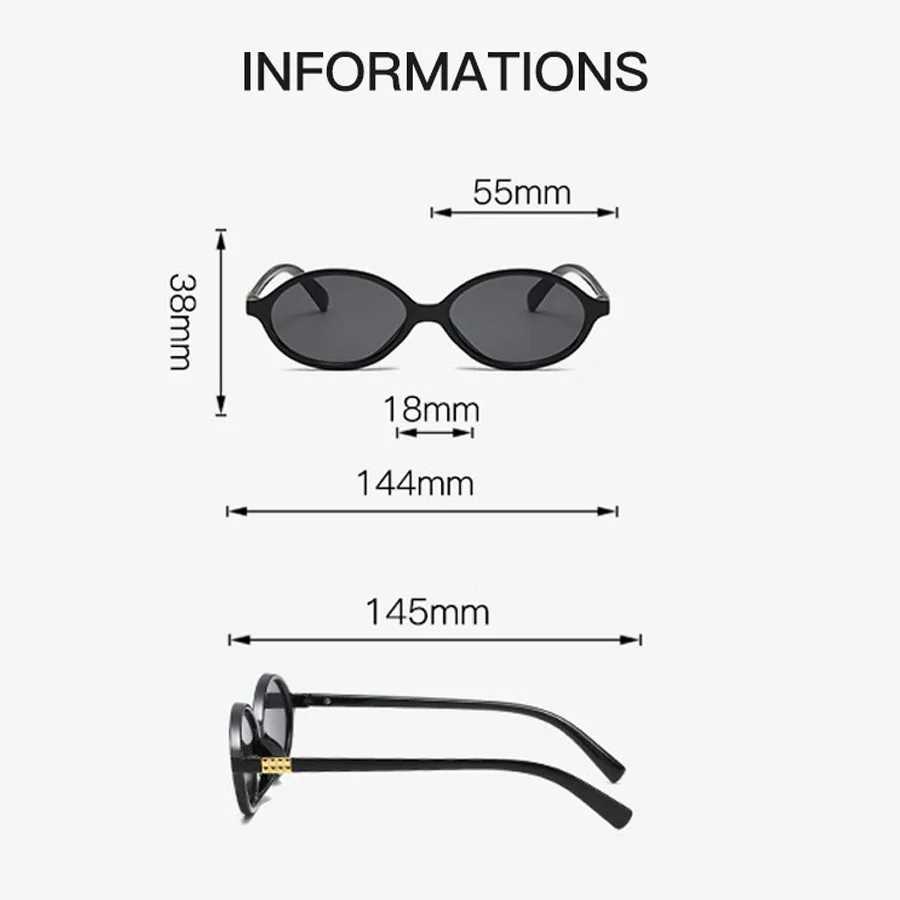 New Oval sunglasses For women Fashion Brand Black Small Frame Sun Glasses Female Retro Clear Lenses Eyewear Lady Trendy UV400 Y250523