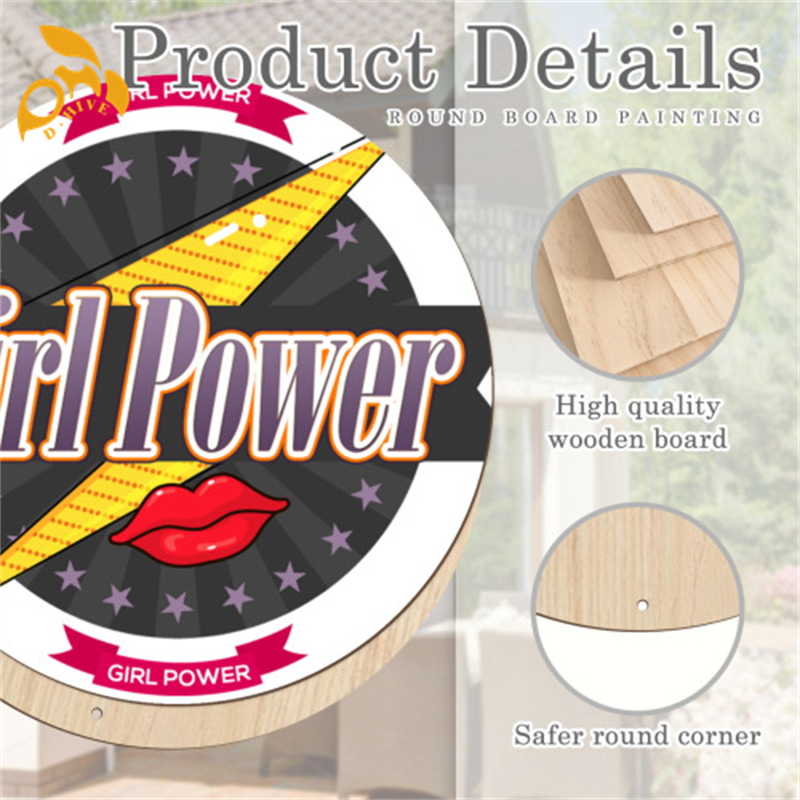 Free shipping customized Home Decor Decoration Decorative Circular wooden board painting