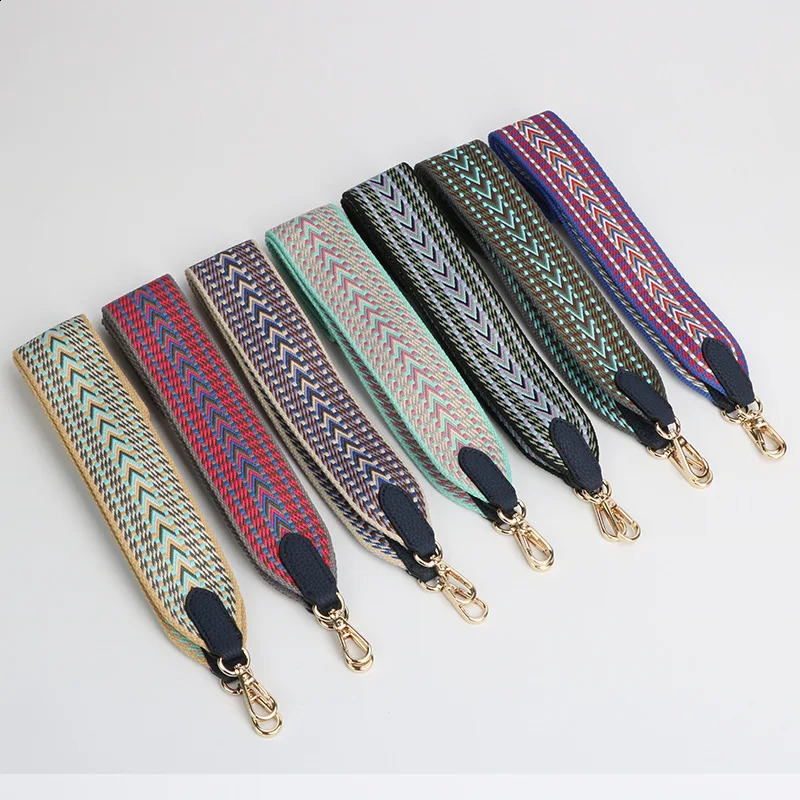 characteristic bag strap Wide shoulder strap Bohemian fabric woven cross-body bag strap Unisex retro fashion Wide webbing 250521