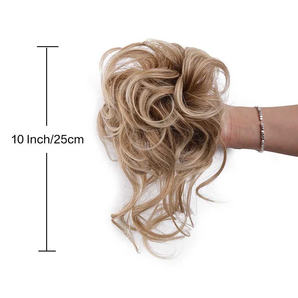 Synthetic Messy Bun Hair Piece Tousled Updo Hair Extensions With Claw Clip Curly Hair Bun Scrunchie for Women Girls S25522