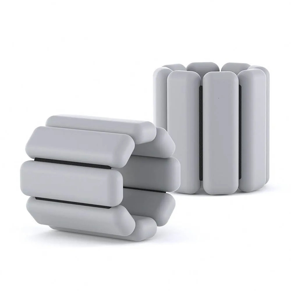 2LB2pc Silicone Adjustable Sports Gym Band Wearable Wrist Ankle Weights Bracelet Leg Wrist Weight-Bearing Fitness Massage Belt 250522