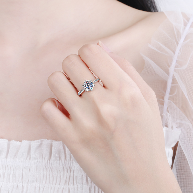 Eternally Radiant: Premium Grade Moissanite Bridal Jewelry Crafted from High-Quality Sterling Silver