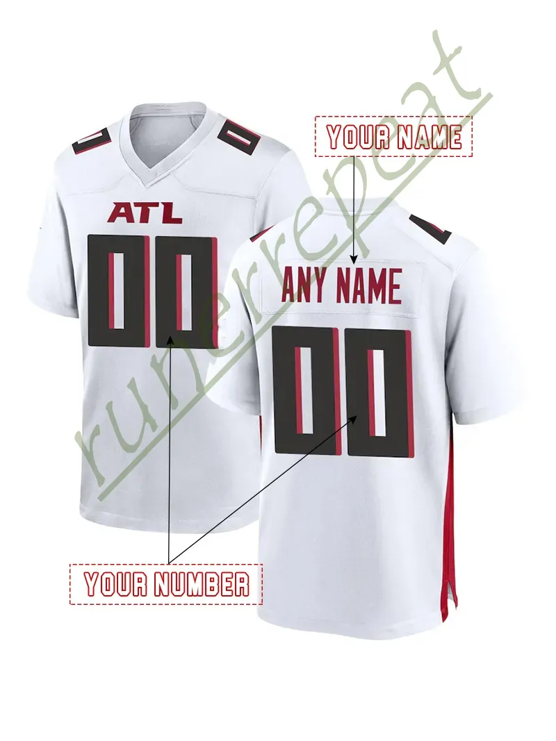 Custom Football Jersey 18 Cousins 7 Vick 21 Sanders Men Women Youth Any Name Number Embroidered Letter Number Design Polyester