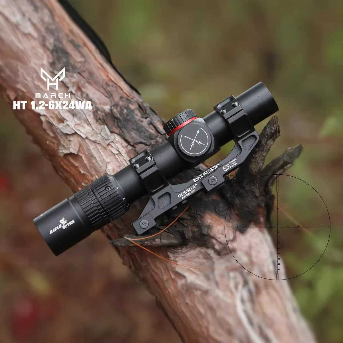 MARCH/HT1.2-6X24WA Short Cross Telescope, single-barrel optical telescope, civil shock-resistant W241014