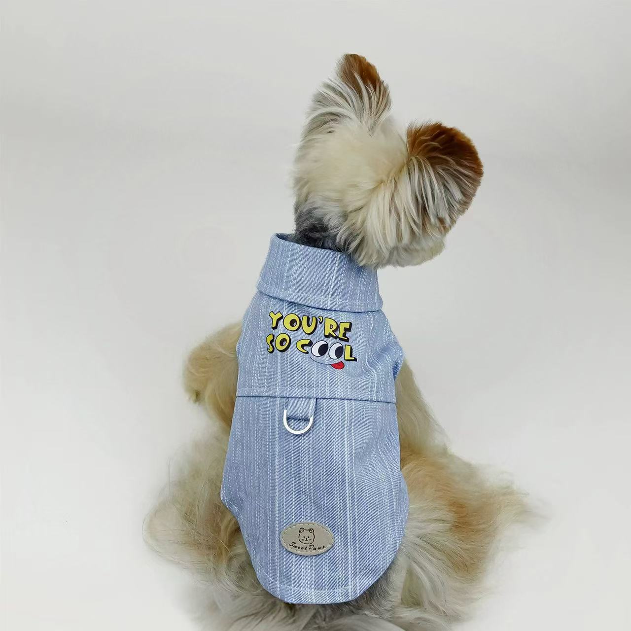 T00263 Xiaotianzhou pet clothes love grid shirt Yorkshire terrier Maltese Teddy small dog pet clothes