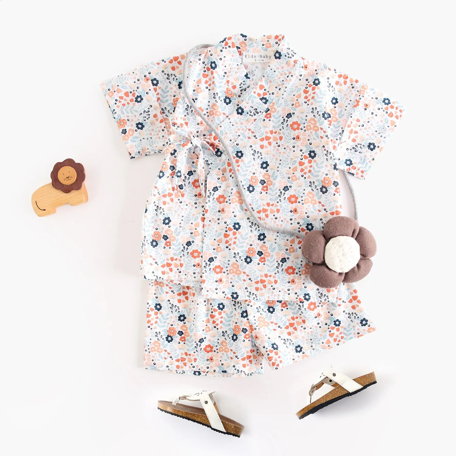 Sanlutoz Baby Clothing Sets Little Kids Tops and Shorts Outfits Casual Clothes Summer Floral 2Pcs 250517z