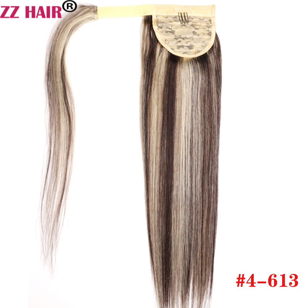 16"-24" Wrap Magic Ponytail Horsetail 60g-80g Clips in/on 100% Brazilian Remy Human hair Extension Natural Straight - view 9