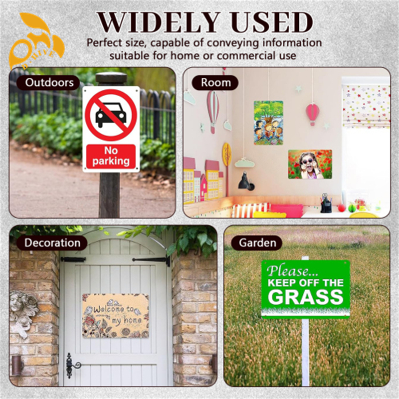 Free shipping customized Home Decor Decoration Decorative 8x12in vertical aluminum signboard