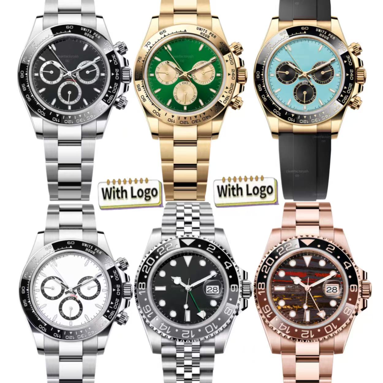 Designer watches men 40MM Stainless steel/Rubber watchband daytons mens watch luxury automatic Wristwatches with sapphire glass reloj orologio montre luminous