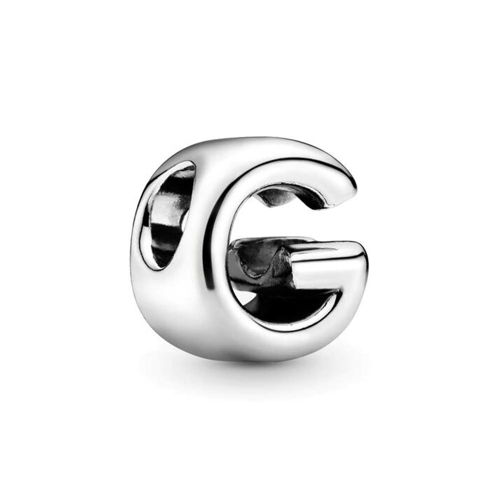 2025 Hot Sale Fine Simple Silver Plated Letter Alphabet A-Z Charm Bead Fit Original Pan Charms Bracelet for Women Fashion Style Jewelry Accessories Ma