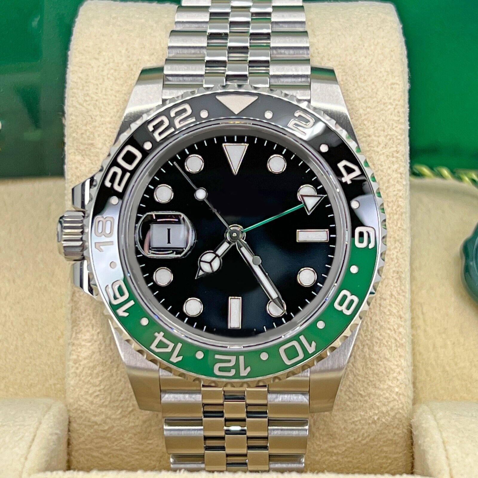 Brand new sapphire Automatic watch Clean Factory Cal.3186 40mm II Sprite Jubilee 126720VR Stainless Steel Mens Watch Wristwatches
