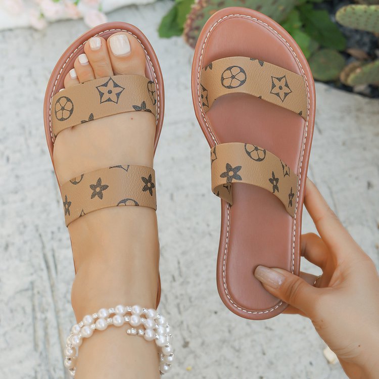 Best Selling slipper designer new for flat sandals 2025 print slippers outdoor Indoor holiday women shoes free shipping large size 35-44