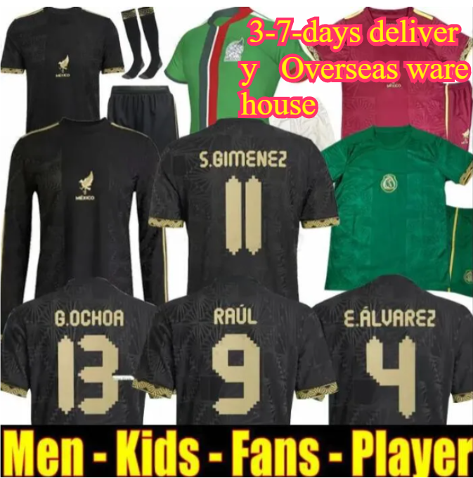 25 26 Mexico Gold Cup Soccer Jerseys 2025 2026 CHICHARITO GIMENEZ H.LOZANO HOME AWAY Football Shirt Mexique E. ALVAREZ A.VEGA RAUL Men Kids Kit uniform