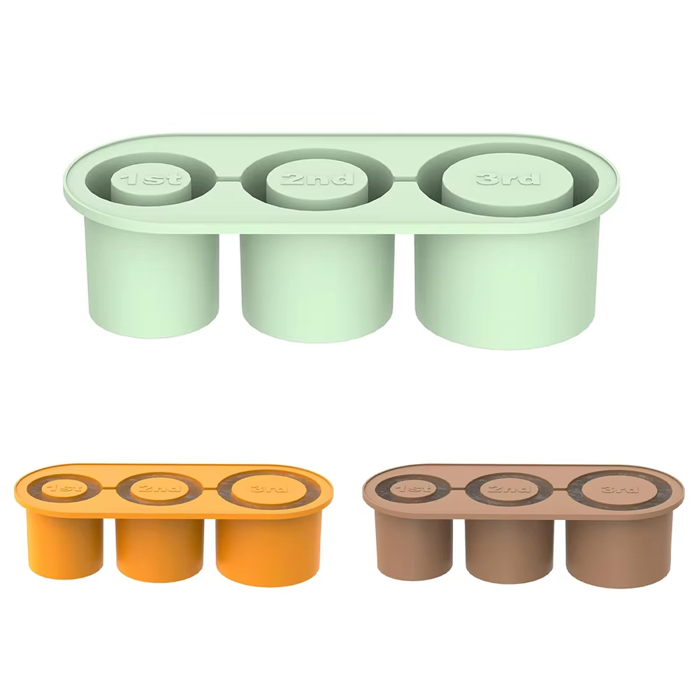 Ice Cube Tray For Stanley Cup with Lids - Round Tube Ice Trays for Whiskey Large Capacity for Silicone Ice Maker Reusable Cocktail Beverage Coffee Ice