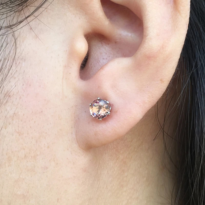 Diaspore Zultanite Small Stud Earrings Sterling 925 Silver Fine Jewelry for Women Lady Wedding Engagement Party or Mom Gift 250519