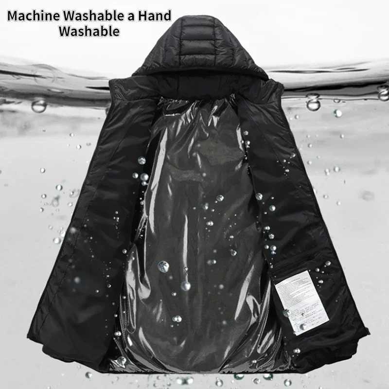 Winter Heated Jacket Men 23 Area Four Switch Control USB Electric Down Cotton Coat Self-heating Clothes Women Lightweight Parka Z250522