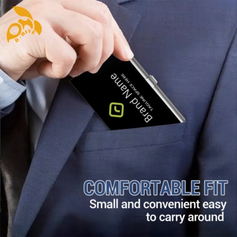 Free delivery. Designers customize lightweight and high-quality full-frame business card holders in white and black.