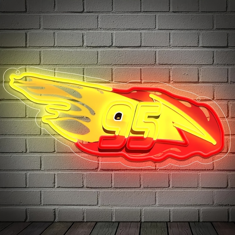 Racing Car Wall Art Neon Sign Sports Car Wall Decor LED Neon Light Garage Art Home Classroom Restaurant Bar Game Room Garage Holiday Gift for Fans