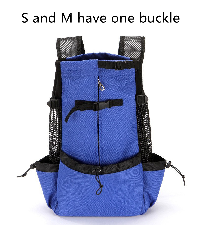 Dog Carrier Adjustable Pet Dogs Backpack for Small Medium Large Doggy Puppy Handbag Extra Pockets, Bike Hiking Motorcycle Convenient for Travel Blue X