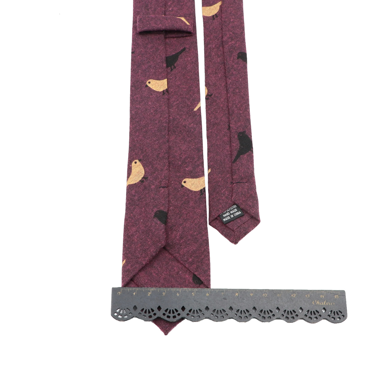 Cute Cartoon Cotton Tie For Men Women Feather Bird Necktie For Wedding Bussiness Casual Mans Neckties Flower Cravat Daily Wear 250522