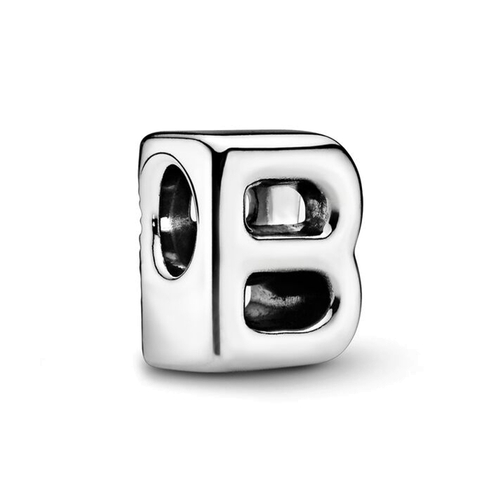 2025 Hot Sale Fine Simple Silver Plated Letter Alphabet A-Z Charm Bead Fit Original Pan Charms Bracelet for Women Fashion Style Jewelry Accessories Ma