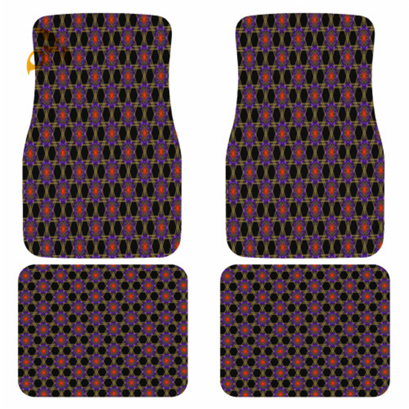 Car floor mats (4-piece design) made of polyester veet are suitable for most cars, trucks, , SUVs and can be washed with water
