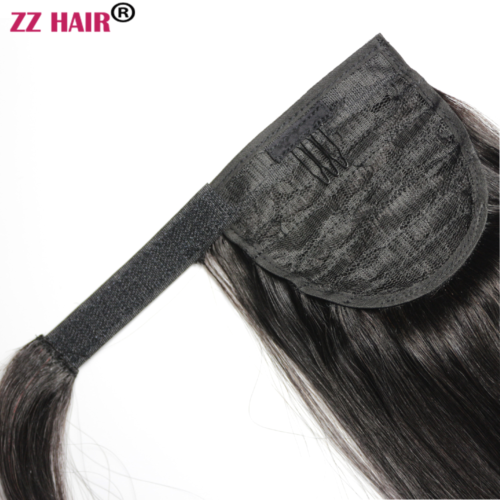 16"-24" Wrap Magic Ponytail Horsetail 60g-80g Clips in/on 100% Brazilian Remy Human hair Extension Natural Straight - view 5