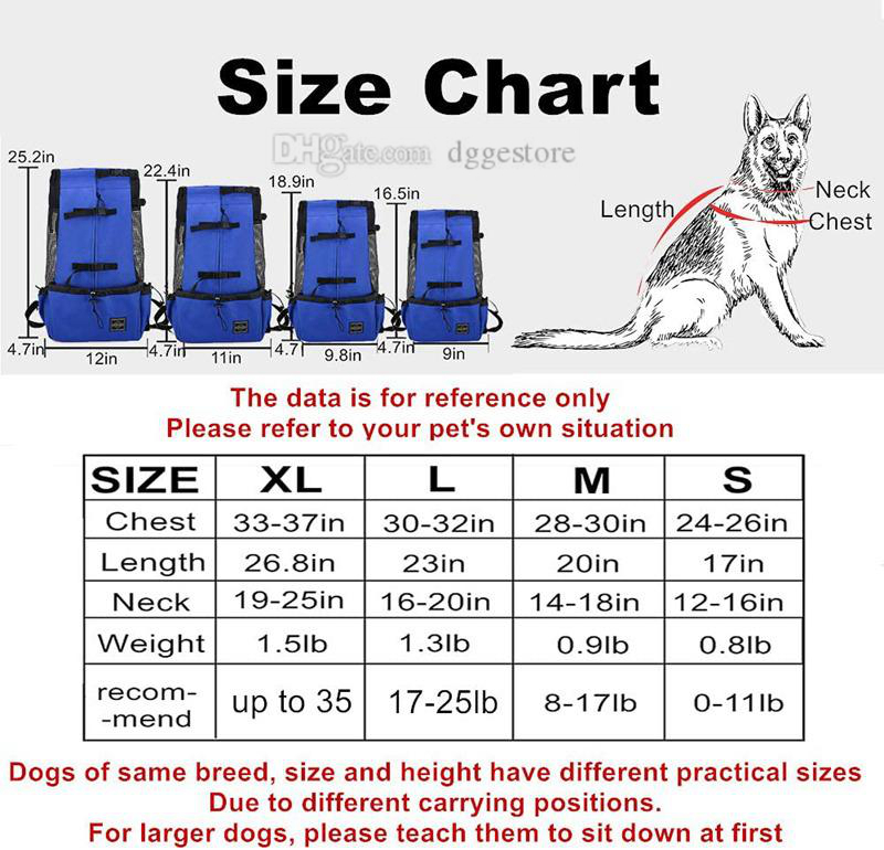 Dog Carrier Adjustable Pet Dogs Backpack for Small Medium Large Doggy Puppy Handbag Extra Pockets, Bike Hiking Motorcycle Convenient for Travel Blue X