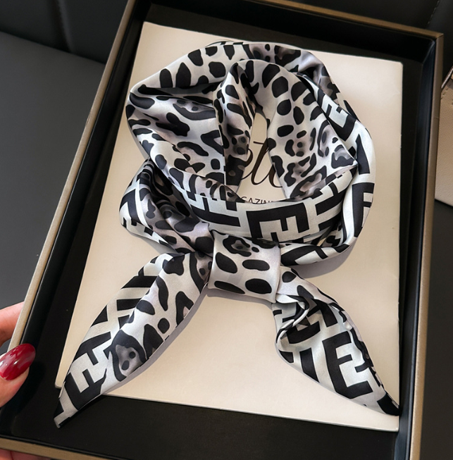 Designer Scarf Women Headscarf Bandana Sunscreen Head Wrap Long Scarf Narrow Ribbon Tied Letter Print Neckerchiefs 147-14cm 40style